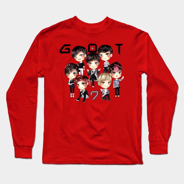 got7 full personel boyband Long Sleeve T-Shirt by fooballmayfield